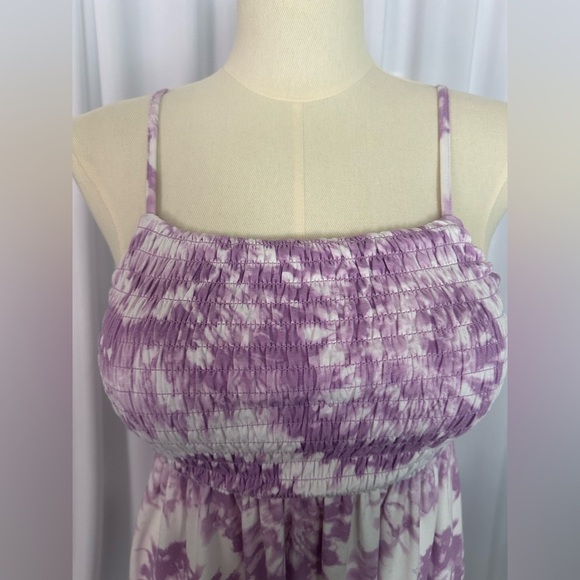 32 Degree Cool Maxi Dress with Purple Tie-Dye Patter (658) - Picture 7 of 12